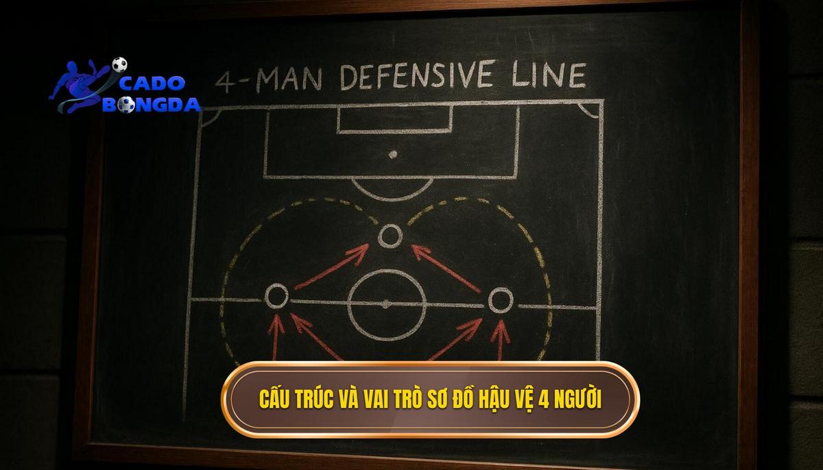 Cấu trúc cơ bản và vai trò của các vị trí trong sơ đồ hậu vệ 4 người