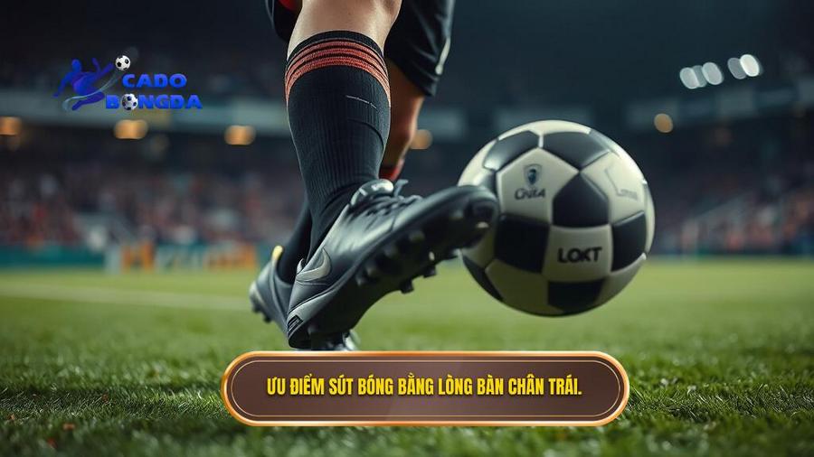 Ưu điểm sút bóng bằng lòng bàn chân trái.
