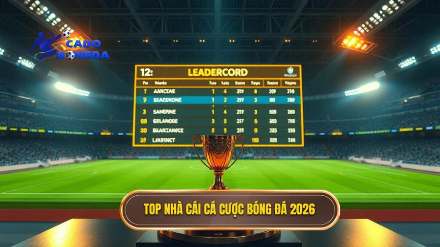 Bảng xếp hạng top nhà cái cá cược bóng đá uy tín 2026